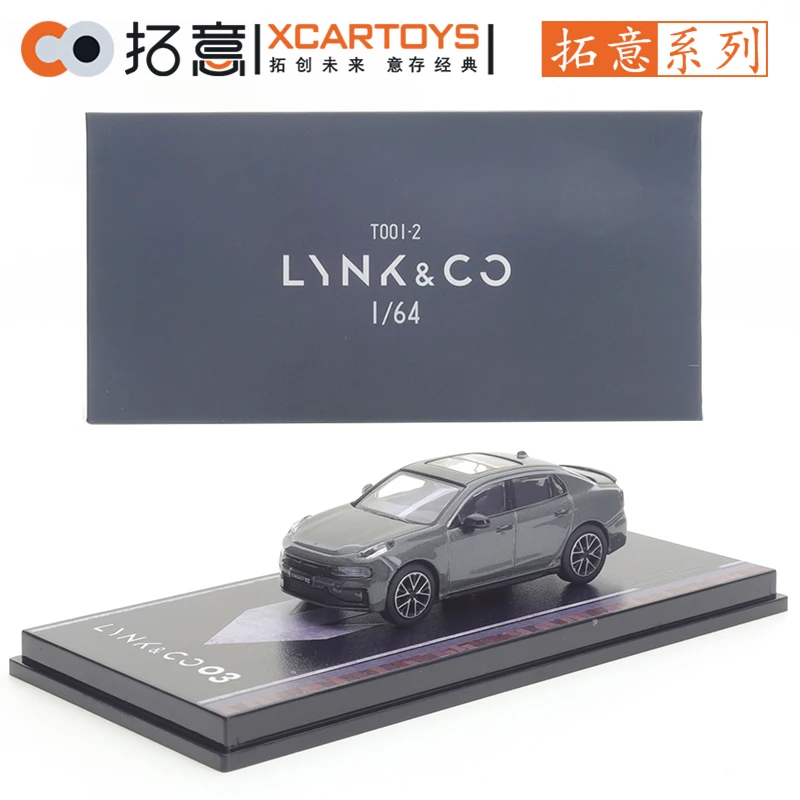 XCarToys 1/64 Lynk & Co03 Grijze Kristallen Doos Auto Legering Speelgoed Motorvoertuig Diecast Metaal Model Kinderen Kerstcadeau speelgoed voor Jongens