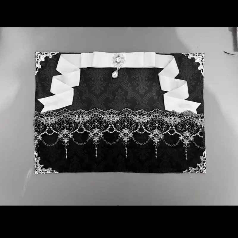 Handmade Original Design Subculture Y2k Lace Pain Board Gu Mei Two-dimensional Lace Lta Bag Pain Board