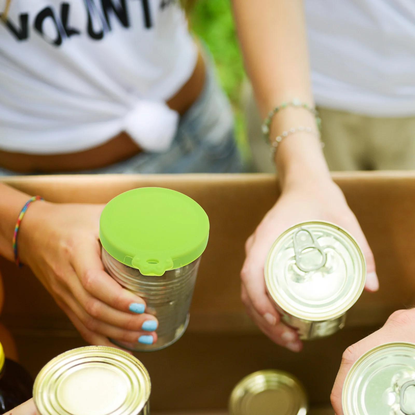 

Silicone Can Lids Reusable Wide Mouth Jar Covers Airtight Seal for Soda Cans Cat Food Beverage Freshness Jars Lids