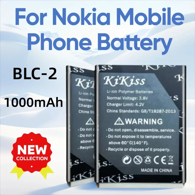 

1000mAh BLC-2 for Nokia 3310 3330 3315 3350 3510 6650 6800 3550 3410 3510 5510 Mobile Phone Battery