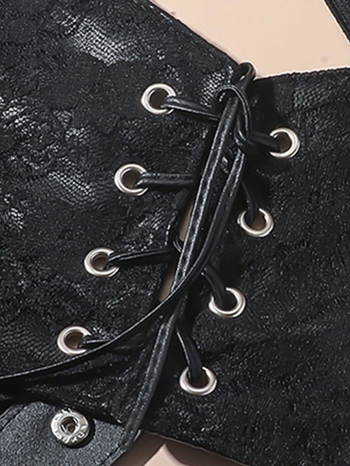 Women's Decorative Wide Elastic Waist Cincher Belt with Rose Lace - Black, Stylish for Matching Dresses, Suits & Coats