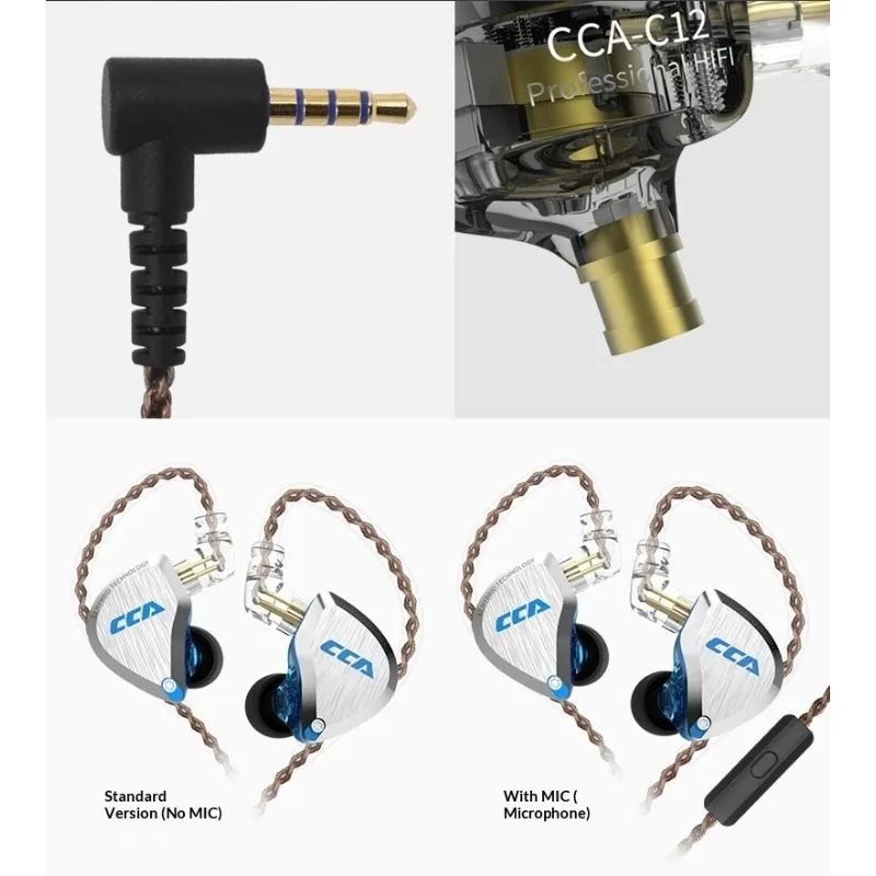 CCA C12 Earphones Hi-Fi Audiop - Audiophile Headphone Wired avis et prix