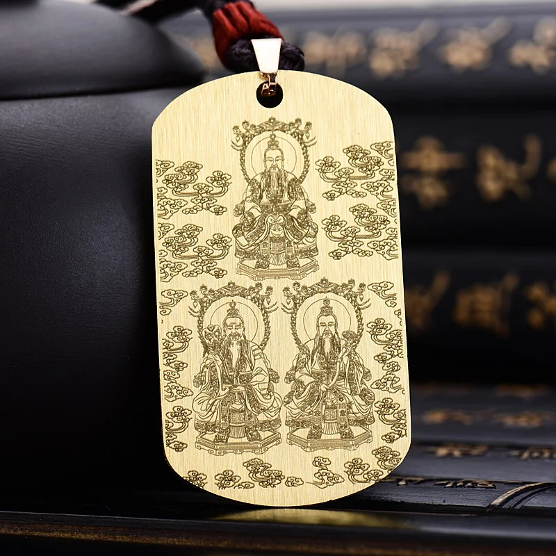 Taoist ornaments, Sanqing ancestor pendant, pure copper necklace, Taoist body protection pendant, exquisite pendant and Pendant