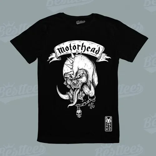 Camiseta de la banda de música rock n roll inglesa Motorhead Heavy Metal