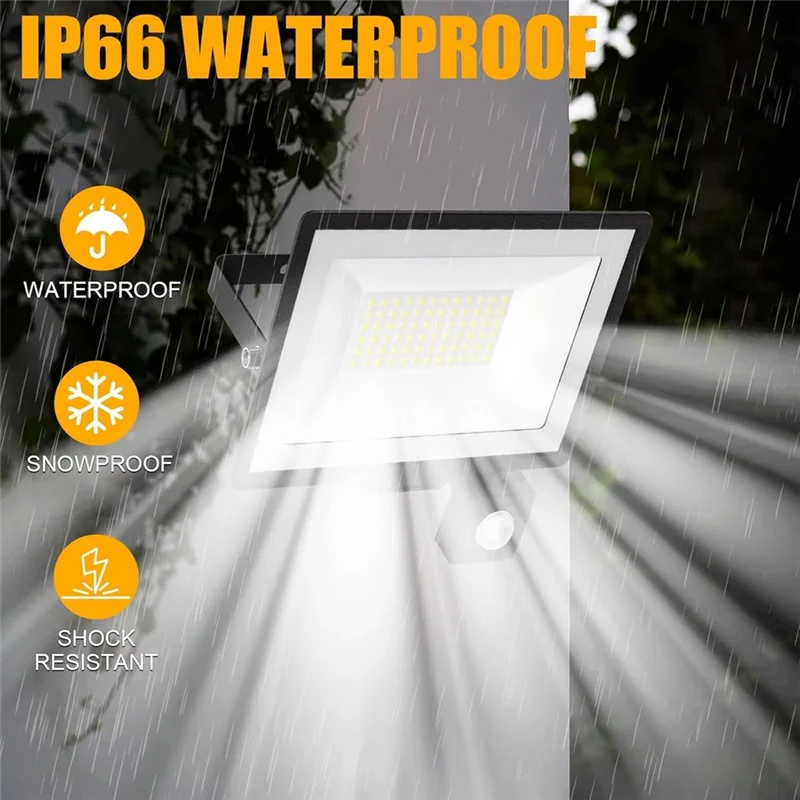 

KYCOR-Security Lights Outdoor 20W Светодиодный прожектор с датчиком движения IP66 Водонепроницаемый прожектор для гаража, сада, патио США
