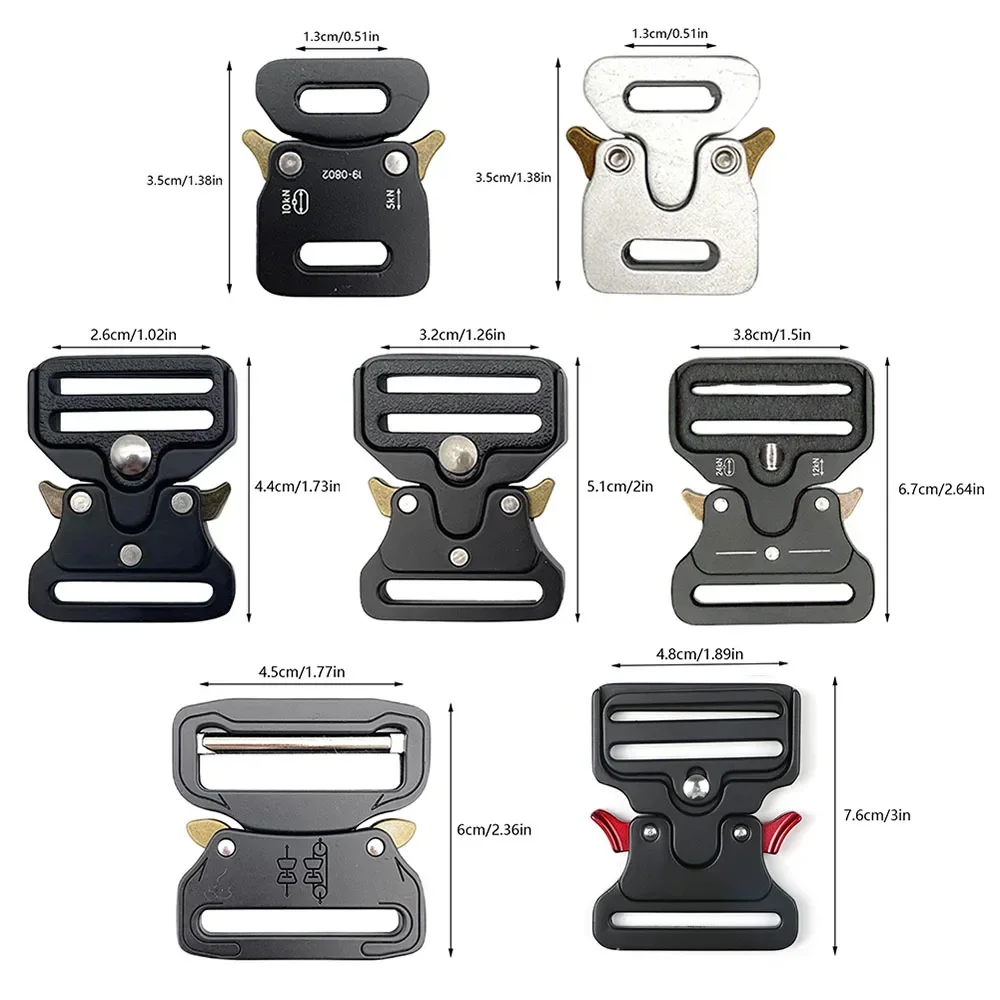 1Pc Zinc Alloy Tactical Belt Buckle Hunting Belt Quick Release Belt Fastener Adjusting Clip Hunting Accessories Tactical Gear