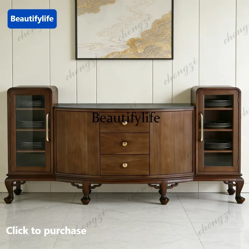 A68New Chinese-style ebony triangular decorative cabinet household solid wood corner cabinet living room corner wall locker