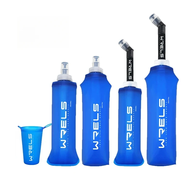 Folding Water Bottle TPU BPA-Free Collapsible Soft Flask Outdoor Sport Hiking Camping Running Portable Soft Water Bottle