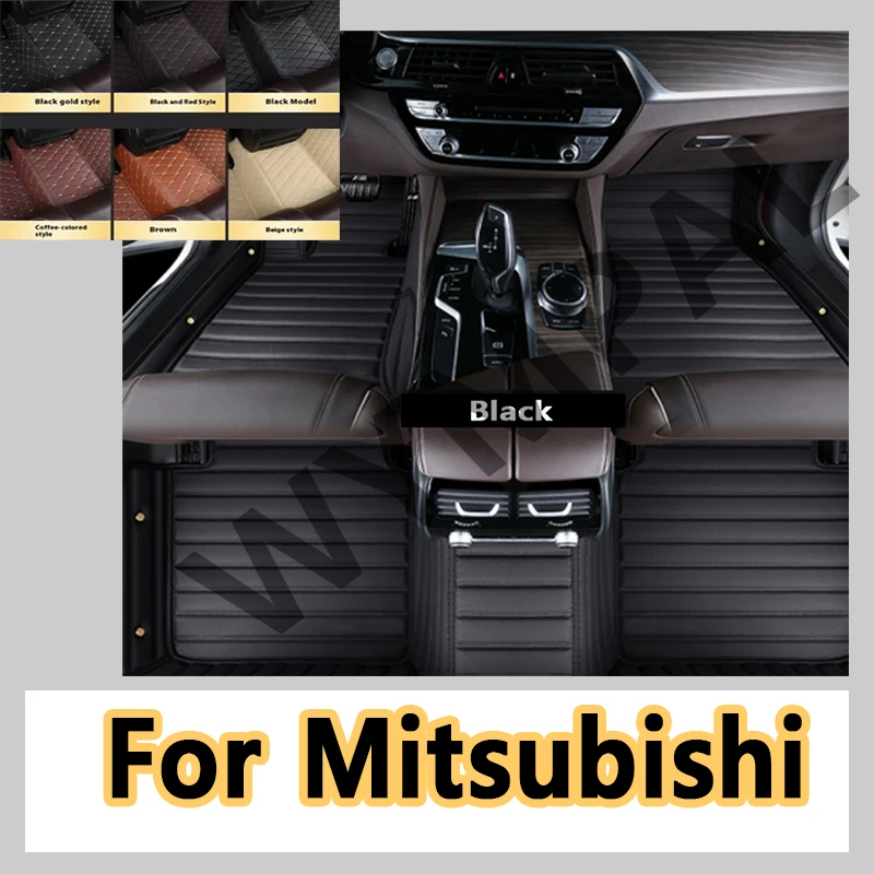 

Luxury Custom Fit Car Floor Mats For Mitsubishi Outlander Pajero Eclipse ASX Galant car accessories