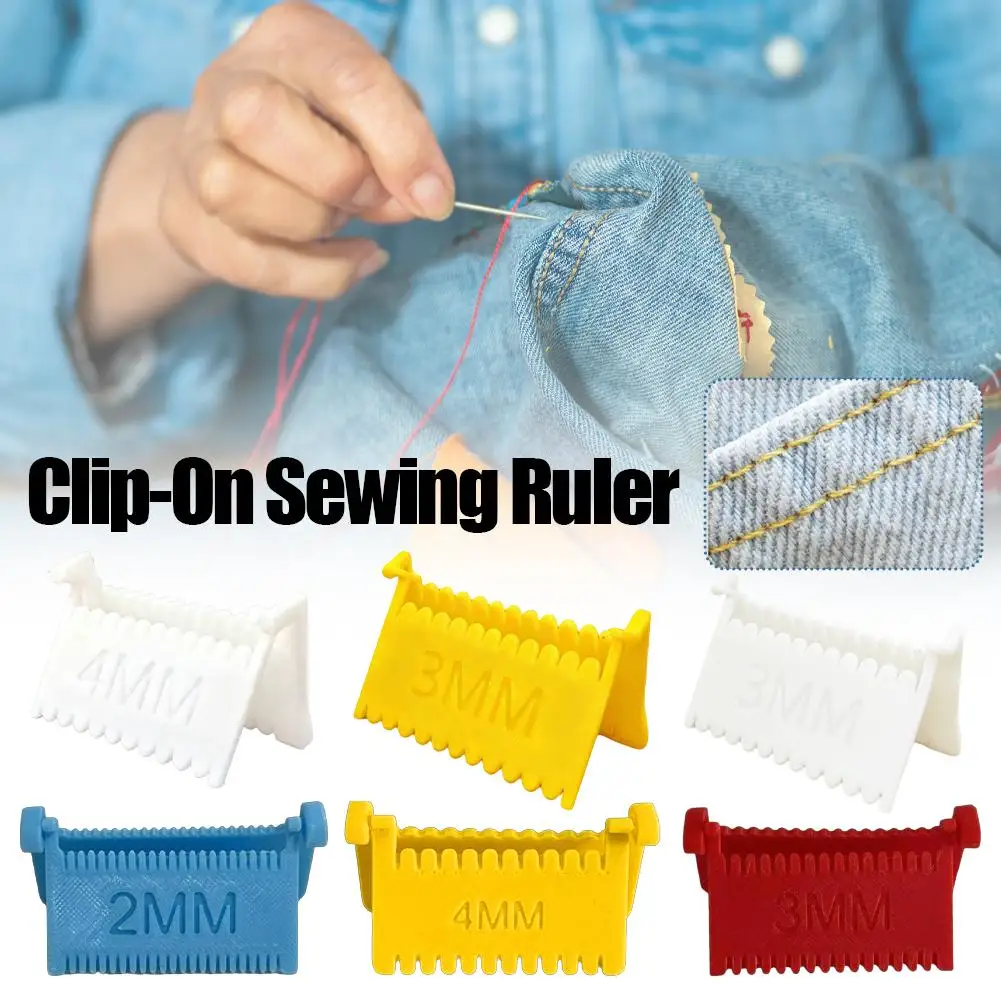 Sewing Gauge Template Hinge Sewing Ruler Adjustable Seam Guide Clip For Hemming Edge Stitching Quilting DIY Craft Tools