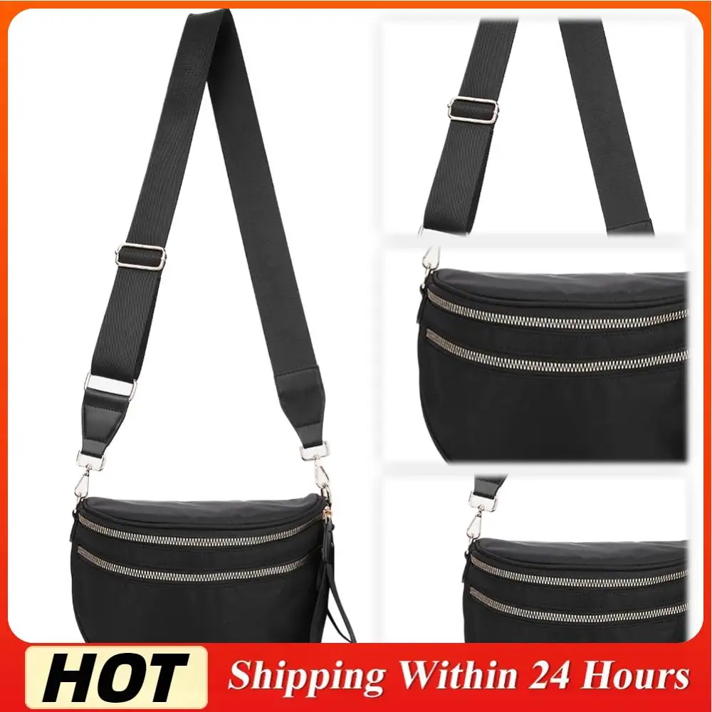 

Модная нейлоновая сумка-бананка с регулируемым и съемным ремнем, однотонная сумка через плечо, кошельки и сумочки для женщин