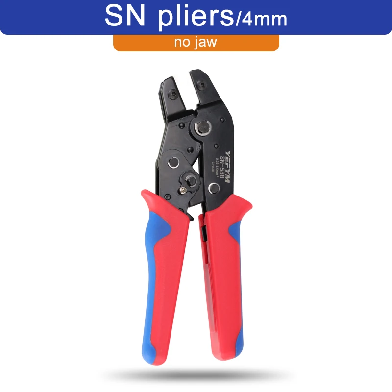 1 stks SN Krimptang Kaak (Breedte 4 mm/Tang 190 mm) Poederlegering Voor TAB 2.8 4.8 6.3 XH2.54 Plug Isolatie Buis Terminal Gereedschap