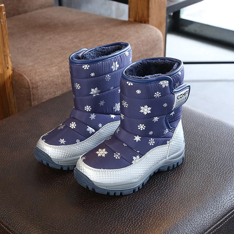 2023 New Style Children  Snow Boot  Girls Snow Boots Children Shoes Russia Winter Waterproof Toddler Kids Boots