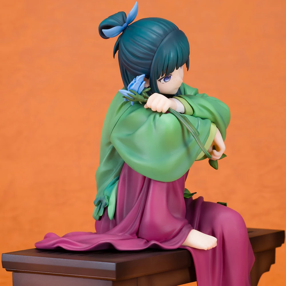 Figura de Anime Maomao figura de acción Maomao estatuilla pose sentada con accesorios de taburete figura de niña modelo colección estatua regalos de muñecas