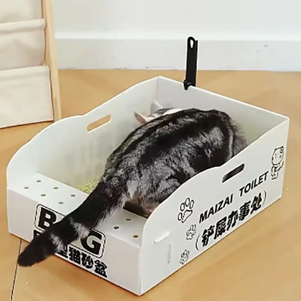

Portable Foldable Pet Cat Litter Box Waterproof Disposable Cat Litter Tray Large Size PP Cat Toilet Travel