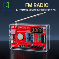 RDA5807 87-108MHZ FM Radio Module Electronics DIY Kit Welding Practice Parts Simple/ Digital Display Micro USB Radio DIY Parts