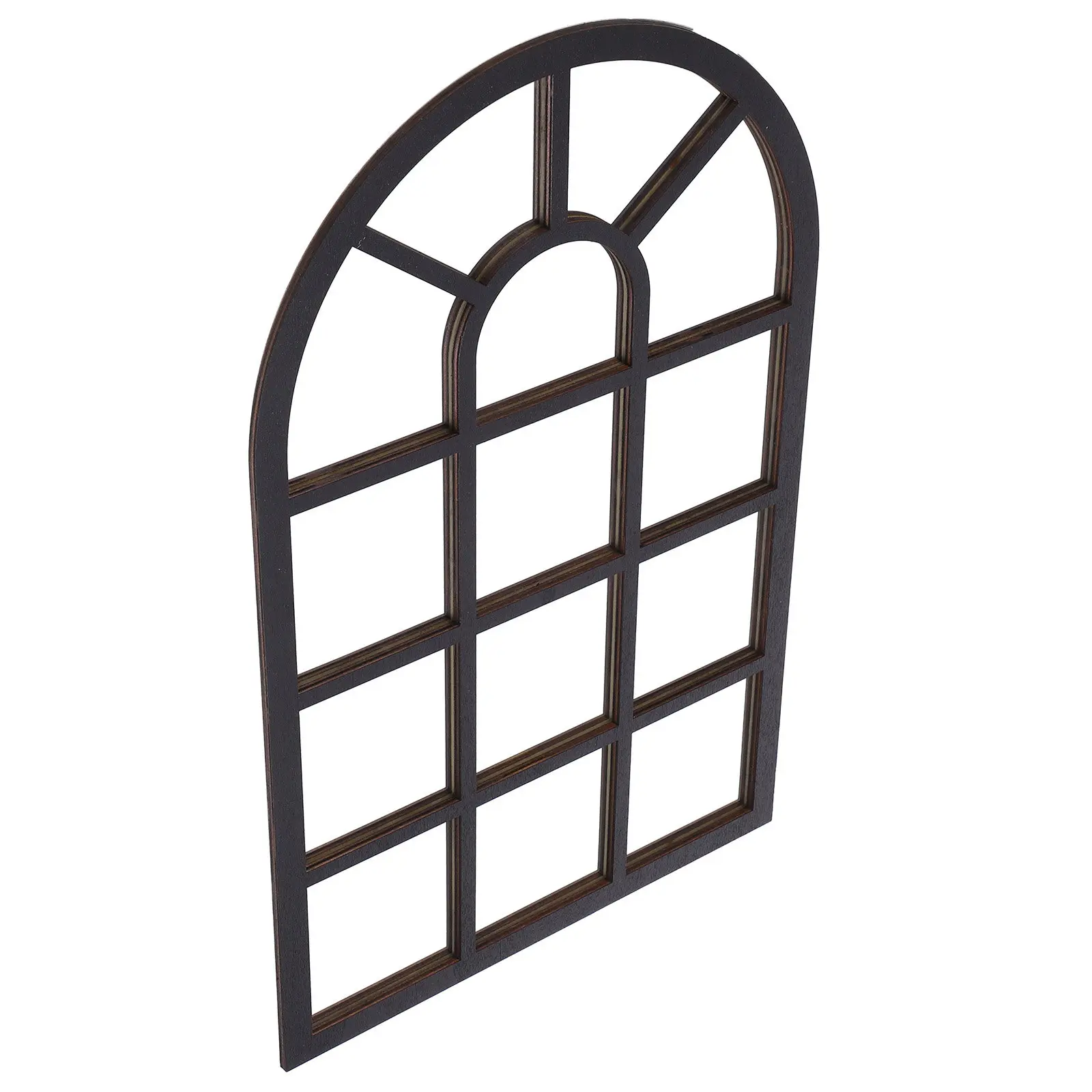 Large Rustic Wood Frame Arched Window Wall Decal Removable Self-Adhesive Sticker for Living Room Bedroom Entryway Farmhouse