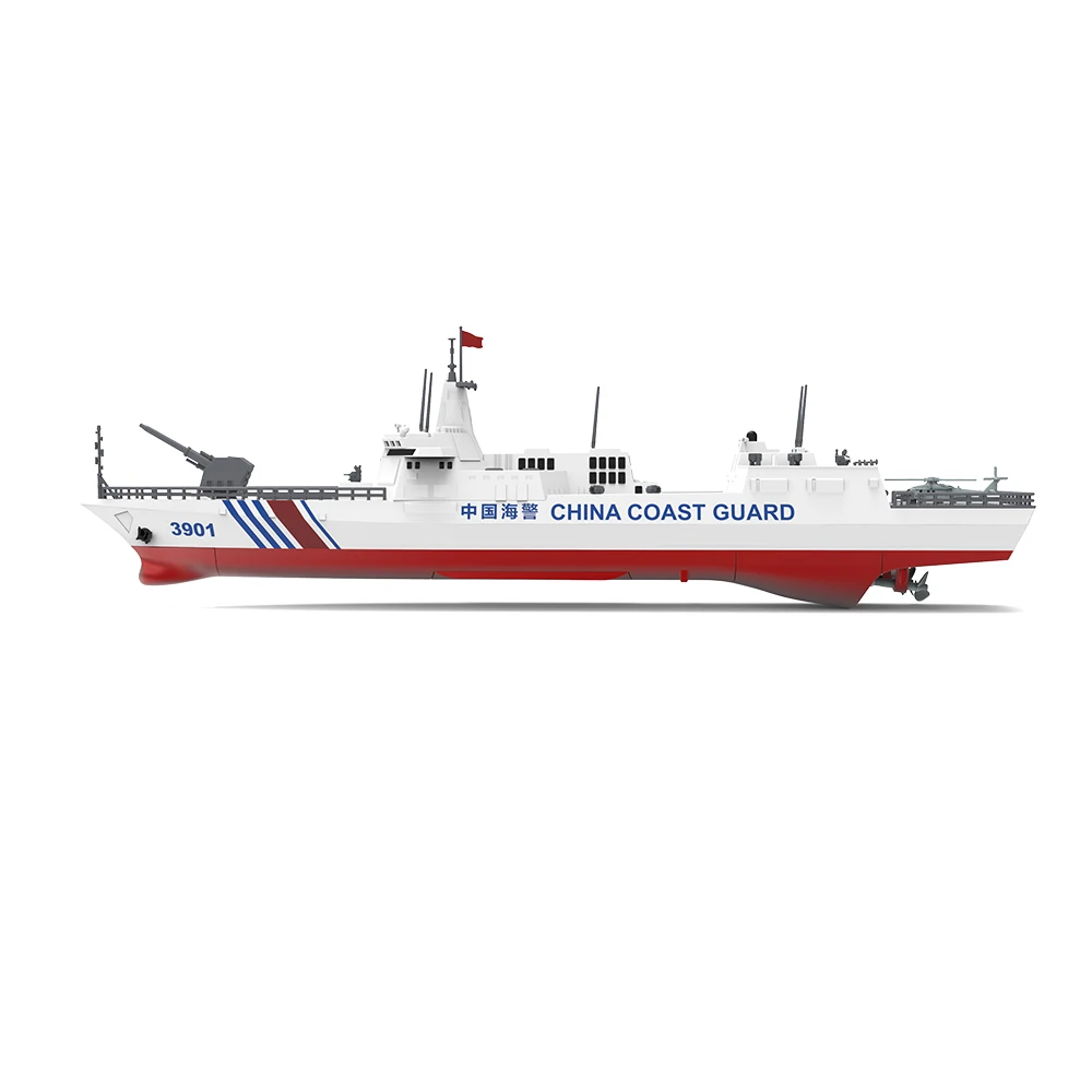 S16C 2.4G RC Marine Police Water Cannon Destroyer RTR Version Dual Motor Water Spraying Model Ship Universal RC Boat Model Toy