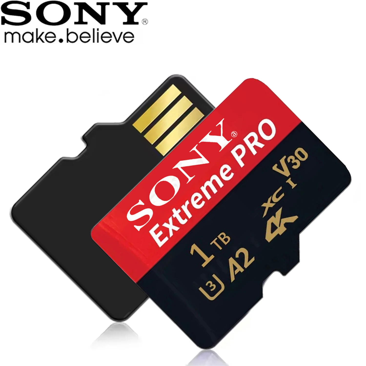 

Карта памяти SONY Extreme Pro Micro SD UHS-I 1 ТБ с адаптером - скорость до 130 МБ/с, C10, U3, V30, 4K, A2, Micro SD