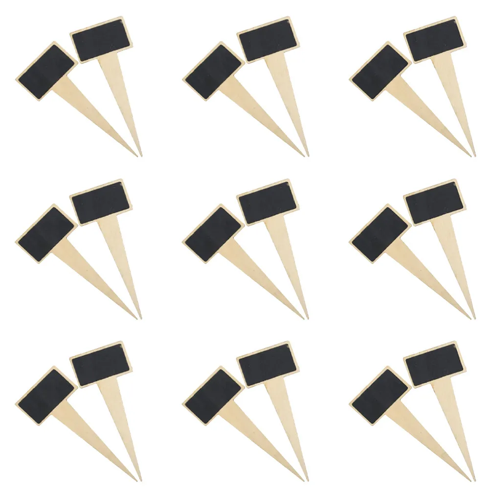 Garden Plant Chalkboard Stakes Wooden Blackboards for Pots Message Board Decorative Labels for Nursery Garden Supplies