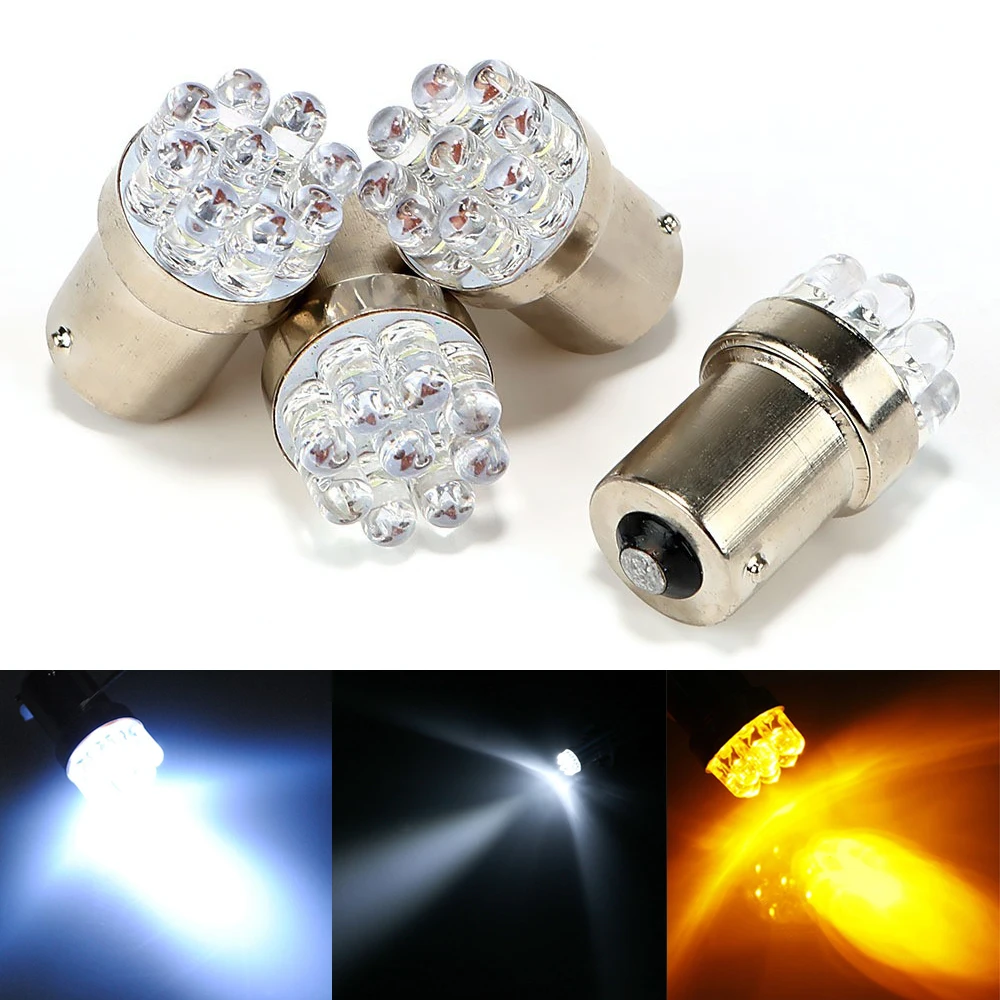 

2/4/10pcs White 12V S25 1156 BA15D 9 LED Light Bulbs Turn Signal Reverse Brake Lamps Light Bright Car Acceriories for Car Truck
