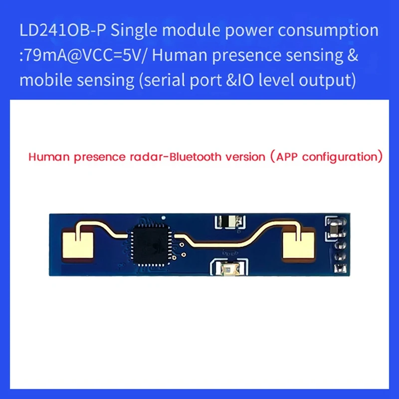 Modulo di rilevamento presenza umana intelligente radar LD2410B 24Ghz con sensore interruttore di movimento a onde millimetriche BT 5V LD2420