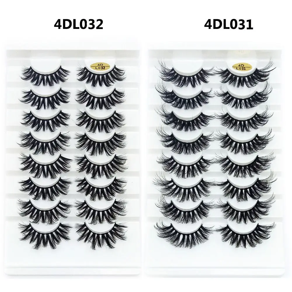 Makeup Tools Cruelty-free Long Natural Wispies Fluffy Full Volume Thick 25MM Lashes 4D Mink False Eyelashes Eye Lash Extension