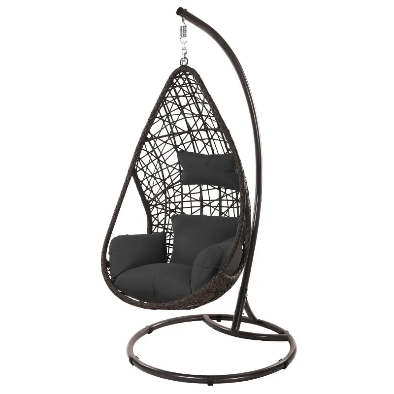 Modern outdoor snail hanging basket with waterproof seat cushion (1 seat) U1719