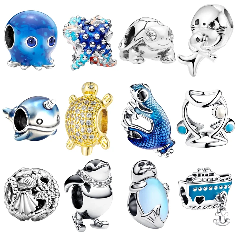 

Hot Sale Sea star,Sea turtle,Dolphin Multiple Series Charm Bead Pendant Fit Original Sterling Silver Jewelry & DIY Unique Gift