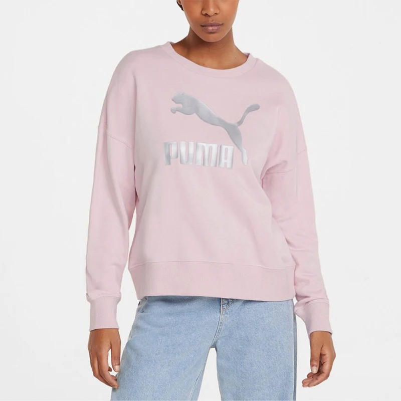 

Оригинальная женская модная спортивная толстовка PUMA с круглым вырезом и облегающим кроем 535276-16