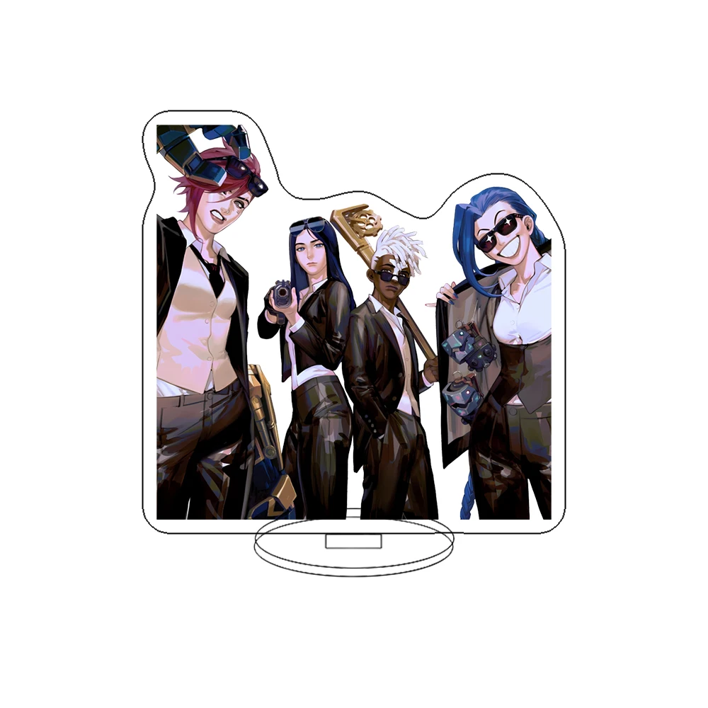 Arcane League Of Legends Jayce Viktor Anime Acrylic Stand Model Plate Keychain Desk Decoration Figure Display Friends Gift view 4