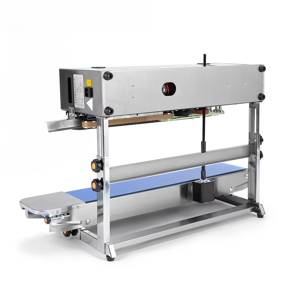 

Vertical Stand Food Plastic Bag Band Heat Sealer Continuous Sealing Machine