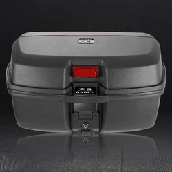 High-capacity 45L Motorcycle Storage Box Electric Scooter Trunk Enlarged Tail Box Rear Carrier Shelf Storage Luggage Case +2keys