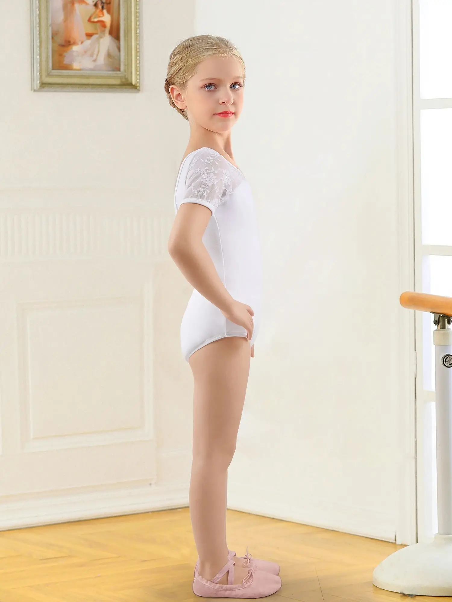 Meisjes Ballet Maillots Kant Dans Turnpakje voor Kinderen Stage Performance Holle Rug Danskleding voor Kinderen - afbeelding 2