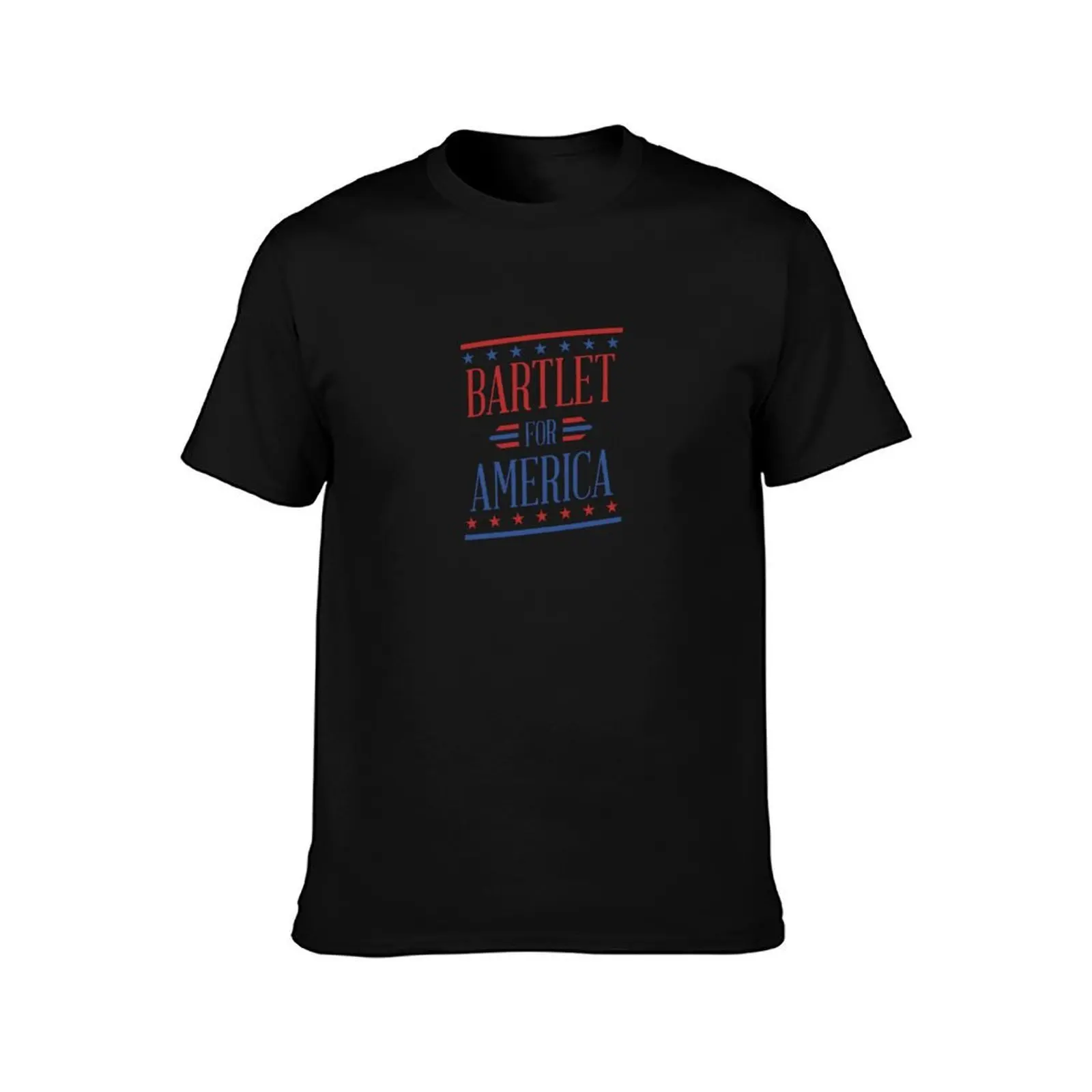 Bartlet For America T-Shirt, Summer Casual Cotton Tee, Oversized Streetwear Tops, Vintage Graphic Print, Loose Fit Short Sleeve