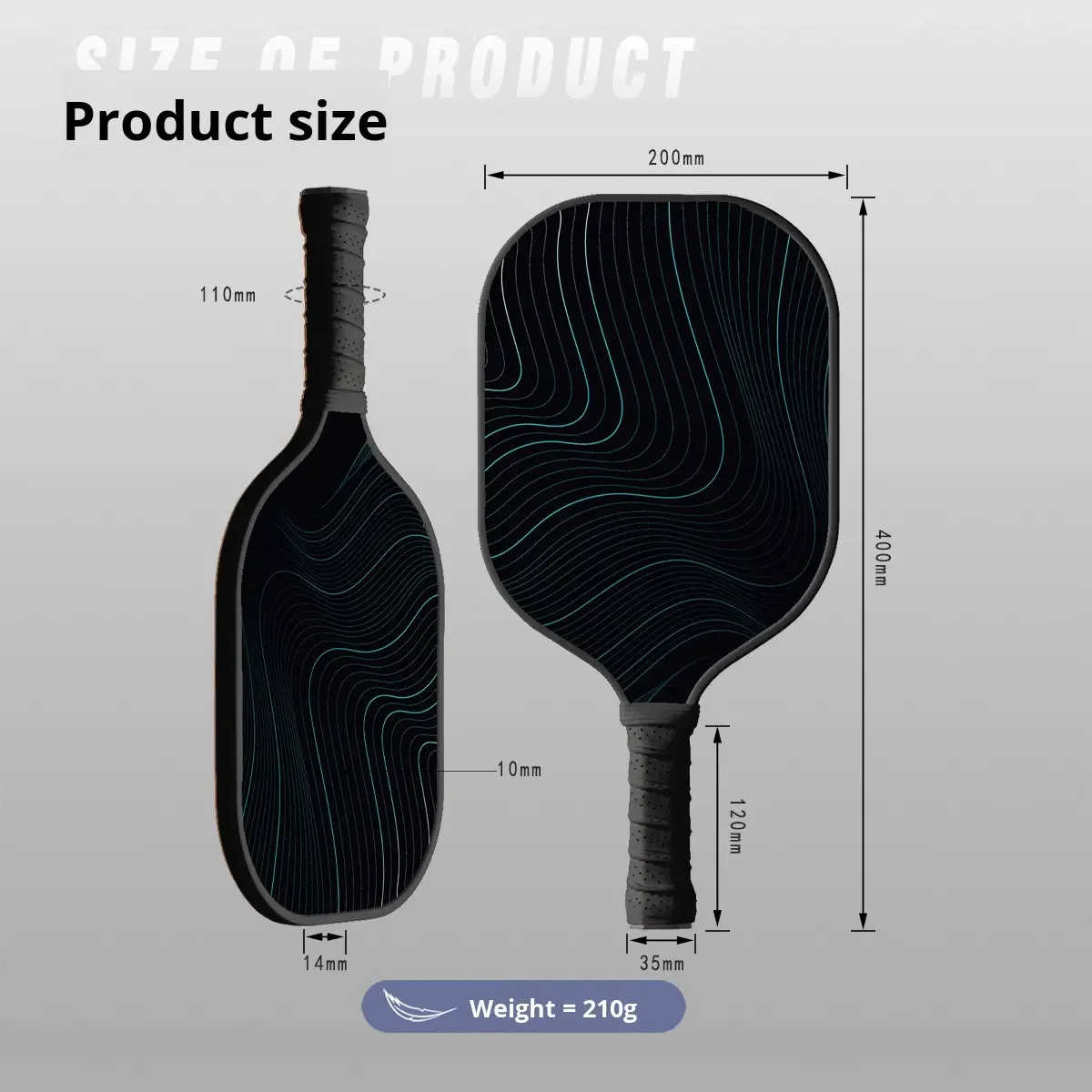 ！@Professional-Grade Carbon Fiber Pickleball Racket Honeycomb Core 14mm Thickness 40-Hole Design-OEM/ODM Brand for Outdoor Use