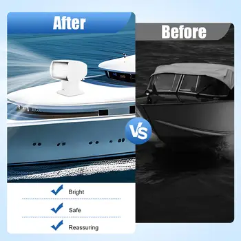 Luce di ricerca per barche con telecomando, faretto alogeno da 2500 lumen, 3200K, per yacht, guardie costiere, polizia marittima, barche da pesca 10 best sales faro di ricerca per barche - №2