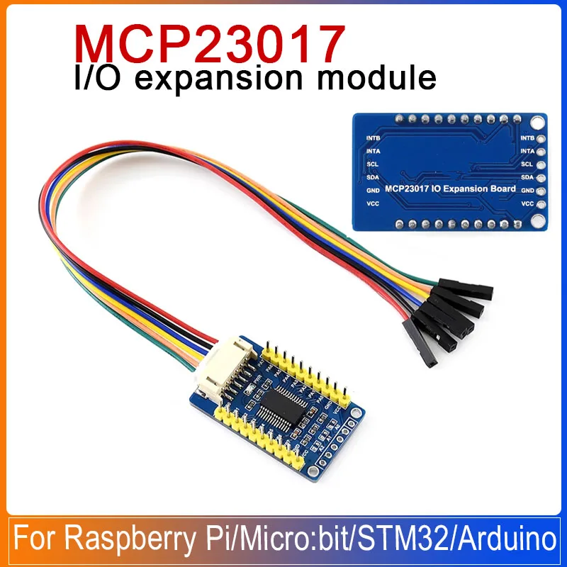 1-5pcs MCP23017 I/O 확장 모듈 Raspberry Pi/Micro:bit/STM32/Arduino와 호환되는 I2C 인터페이스