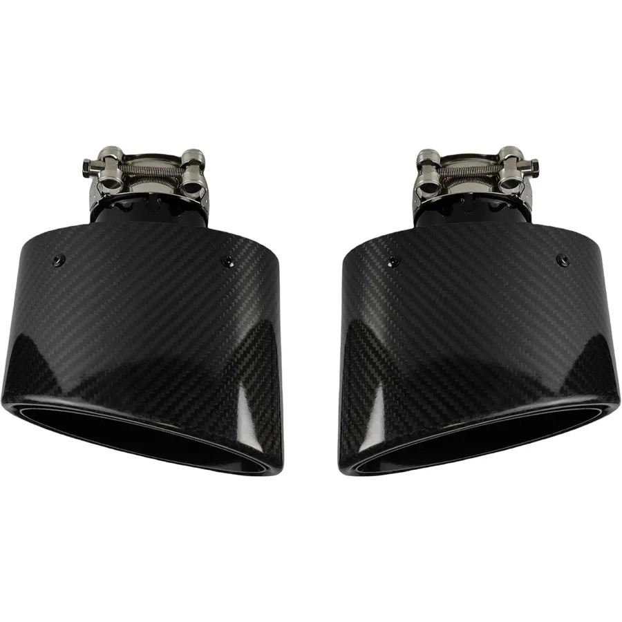 

1 шт. универсальный автомобильный глянцевый глушитель из углеродного волокна, наконечник выхлопной трубы, украшение насадки, нержавеющее серебро, овальный, 150 мм, наклоняющий влево и вправо