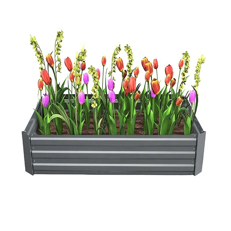 Popular Products Galvanized Raised Garden Beds for Vegetables Large Metal Planter Box