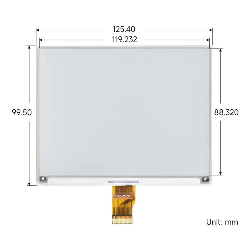 5.83inch E-Ink Display HAT for 648x480 Black/White SPI Wide Viewing Angle Paper-Like Experience-ABVP