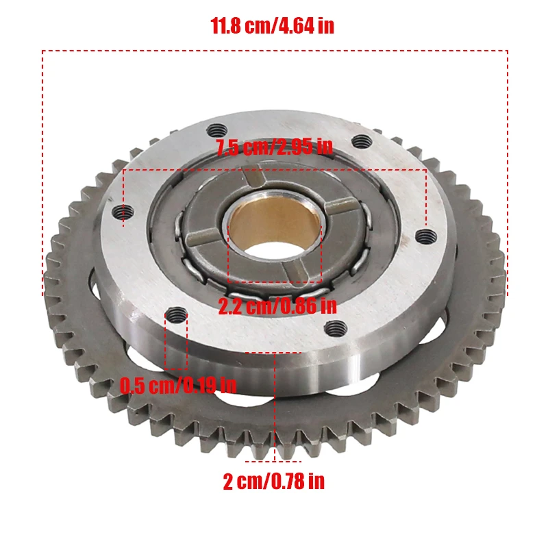 Motorcycle parts CG125 overrunning clutch with disc teeth starter disc body assembly engine parts