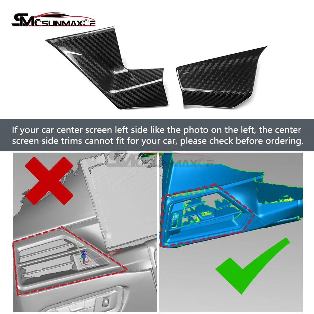 For BMW 3 Series G20 M3 M4 G80 G82 M2 G87 Facelift 2022-2025 Car Interior Carbon Fiber Center Display Screen Side Panel Cover