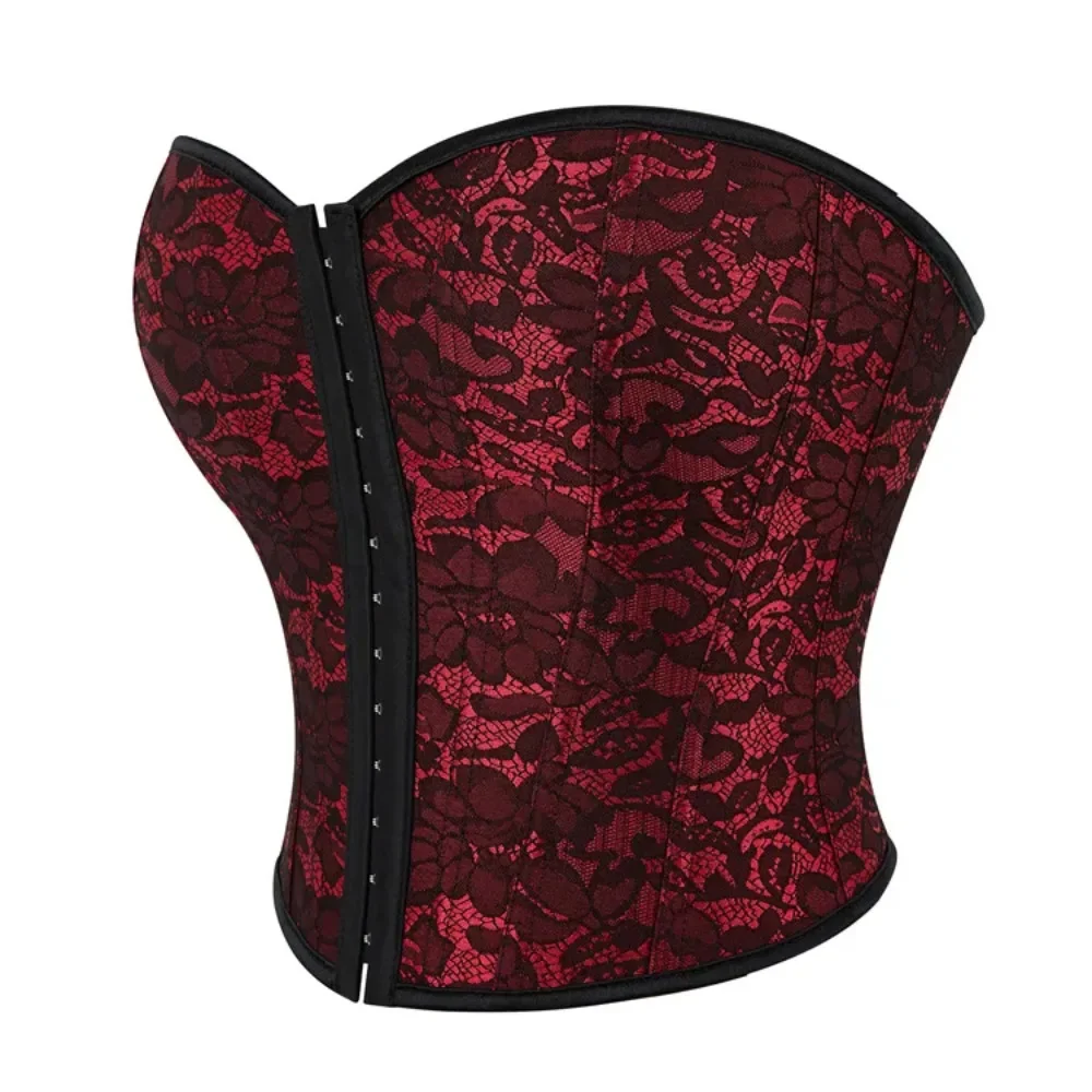 Floral Embroidery Corset Sexy Gothic Bustiers Corsets Top Modeling Strap Overbust Corset Slimming Belt Shapewear Women Crop Top