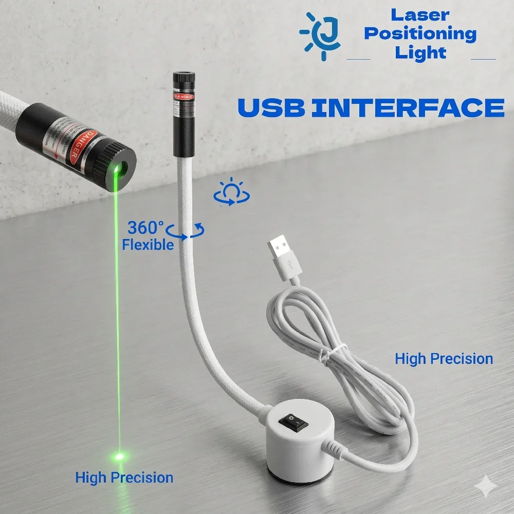 Red Laser Positioning Quilting Tool Usb Sewing Machine Quilting Lamp Adjustable Node/line/crosshair Projection Sewing Accessory