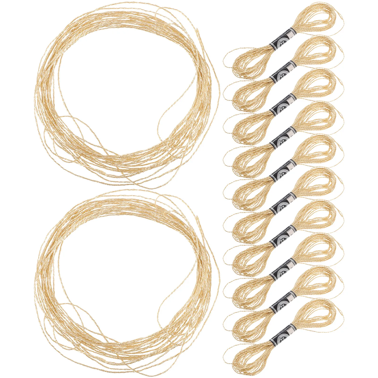 12Pcs Metallic Sewing Thread Set 8 Meter Glitter Polyester Spools Manual Embroidery Thread DIY Crafts Needlework Portable