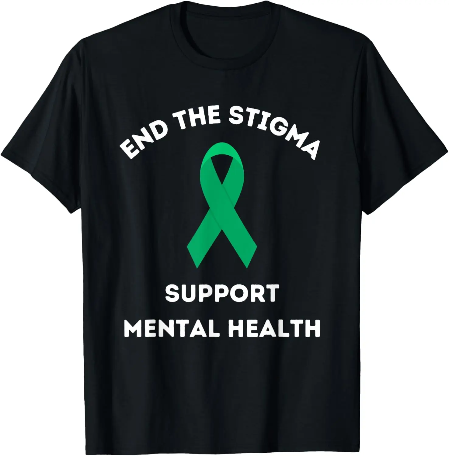 Matters End The Stigma - Mental Health Month T-Shirt 100% Cotton Trendy Y2K Short-Sleeve Tee – Soft, Quick-Drying, & Moisture-Wicking; Ideal for Sports or Casual Wear; Great Gift for Christmas or Halloween.