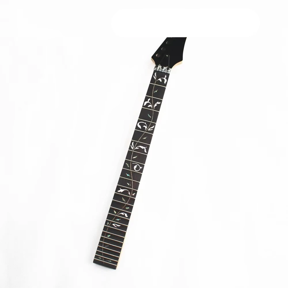 24 Frets Maple Electric Guitar Neck Rosewood Fingerboard Inlay Tree Of Lifes 12th-24th Scallop Accessories Parts