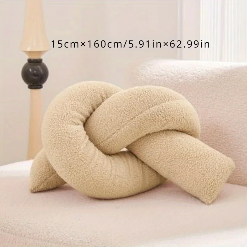 1pc Throw Pillow Creative Sofa Cushion Simple Solid Color NordicHome Cushion Knotted Cushion Creative Decorations Sofa Cushion