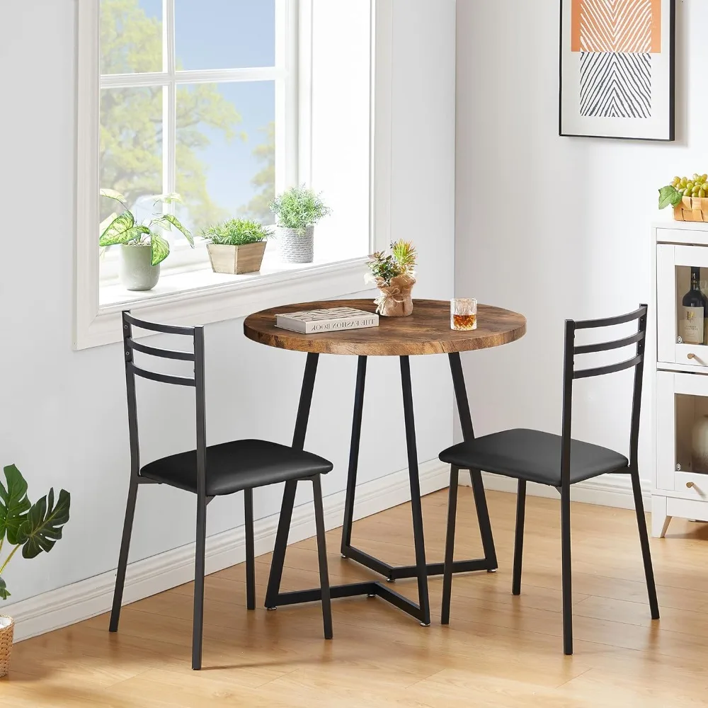 

Dinning Tables and Chairs Set, Kitchen Dining Room Set, 2 Cushioned Chairs, Home, Free Shipping Sets, 3 Pcs